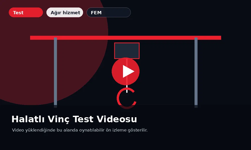 Ağır hizmet kapasiteli halatlı vinç test videosu saha uygulaması